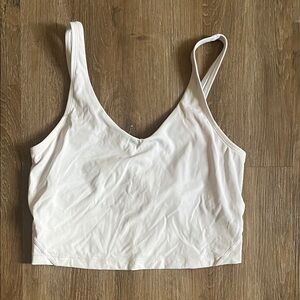 Women's White Athletic Sports Bra Tank Top Size Medium